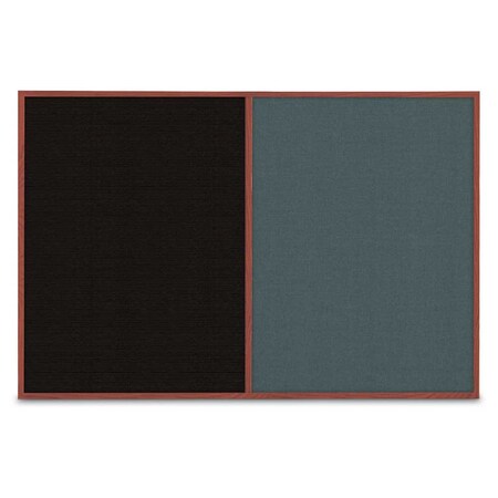 United Visual Products Slim Style Indoor Enclosed Corkboard, 42 UVRDS42SBH-SATIN-ULTMAR